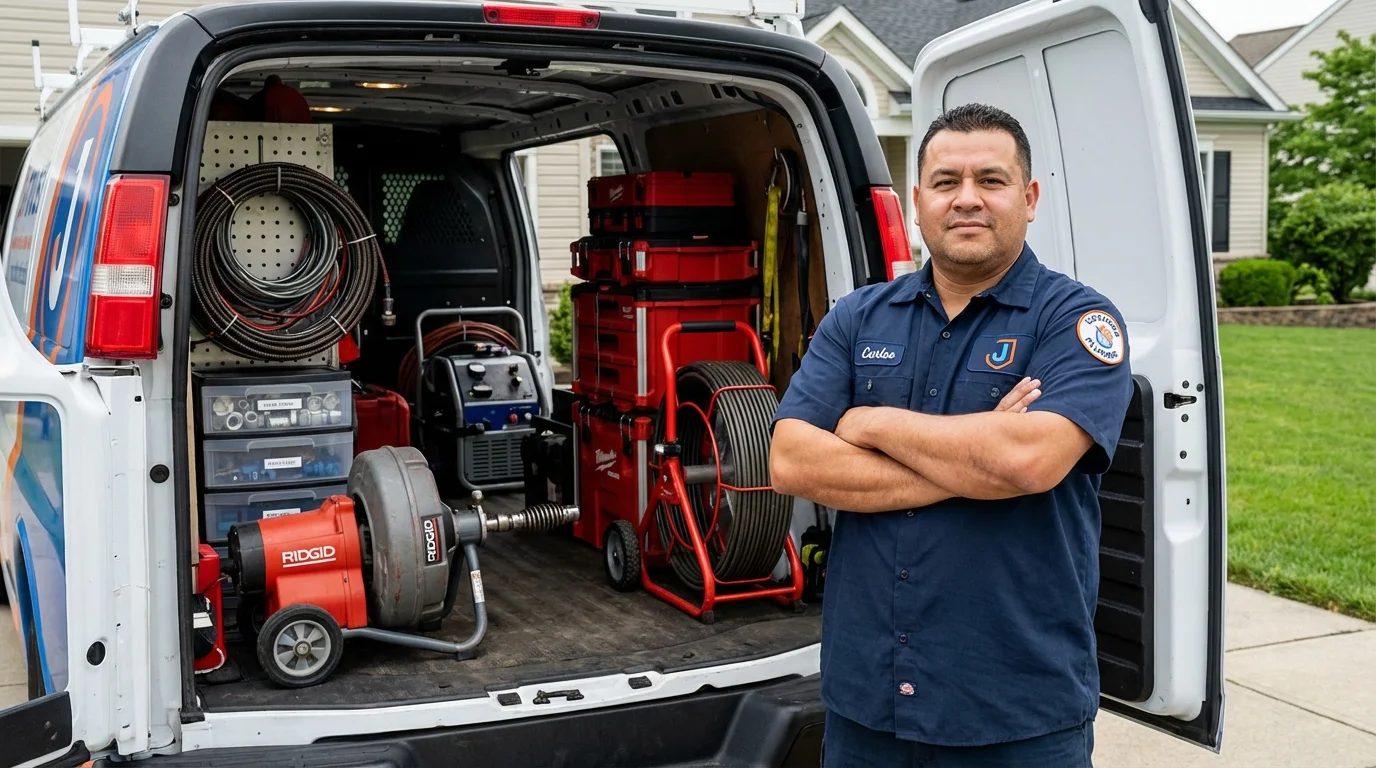 Professional drain cleaning equipment and Johns Plumbing LLC plumber in Saint George