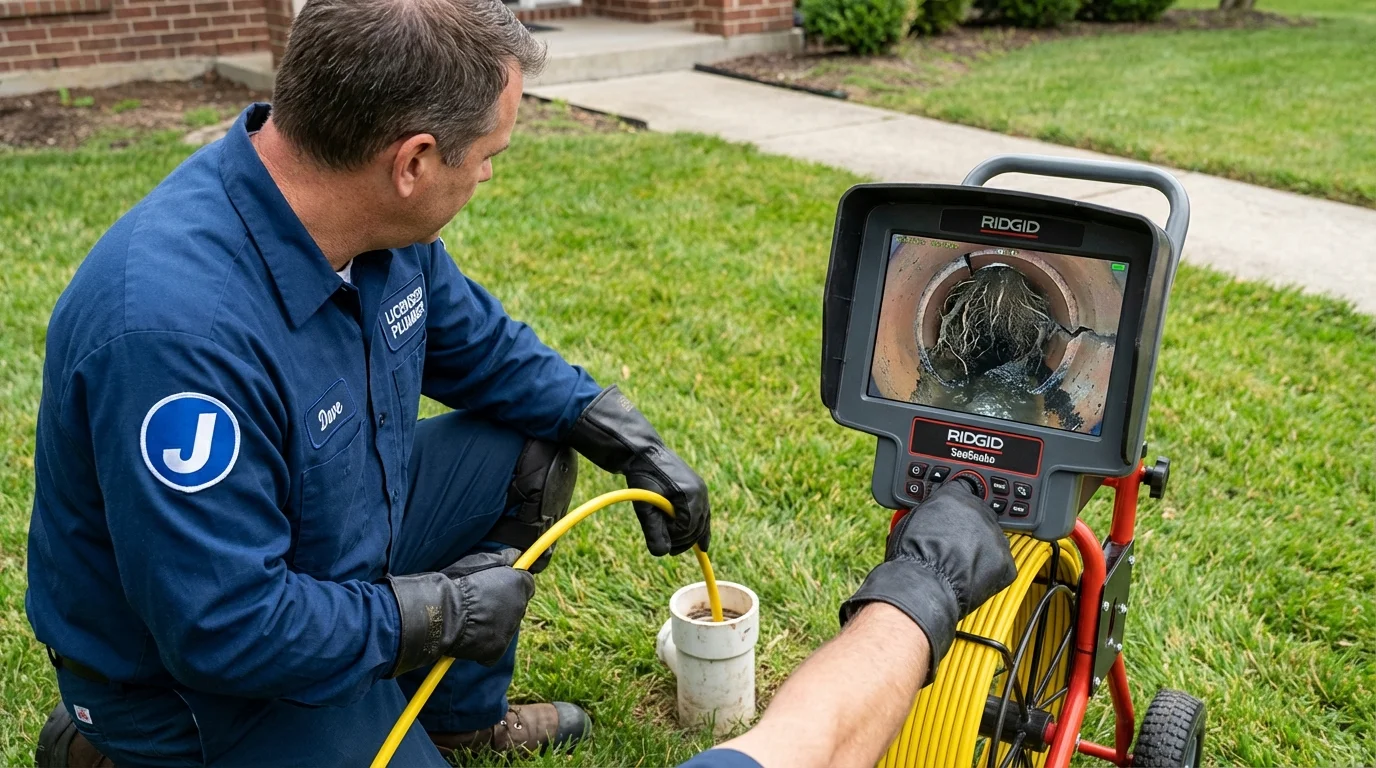 Sewer camera inspection being performed by Johns Plumbing LLC in Saint George