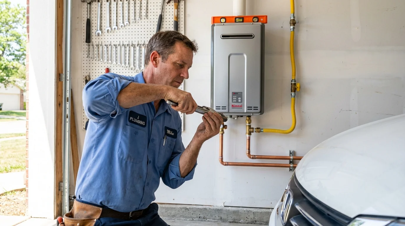 Tankless water heater installation by a Johns Plumbing LLC plumber in Saint George